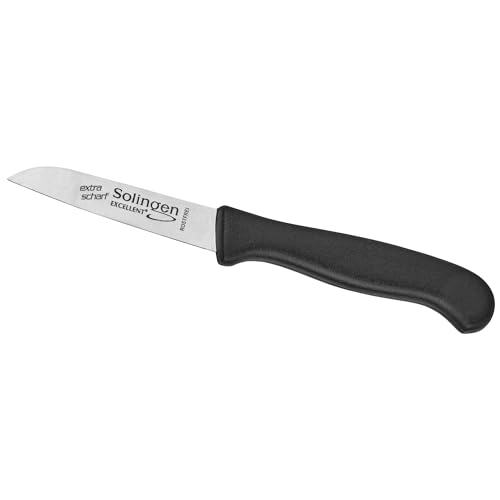 Shehade - Solingen - Petit couteau de cuisine Solingen pour la cuisine - Couteau à légumes - Couteau à fruits - Couteau à éplucher - Lame droite - Acier inoxydable - Extra tranchant