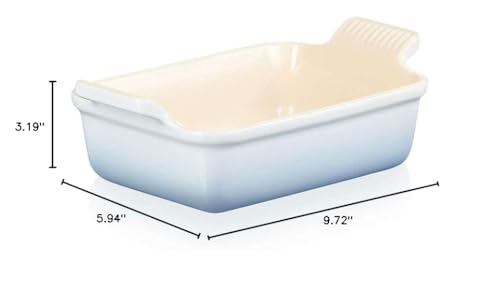 Image of Le Creuset Heritage Rectangular Dish, Stoneware, 19 cm, 1.1 litres, Coastal Blue, 71102194200001