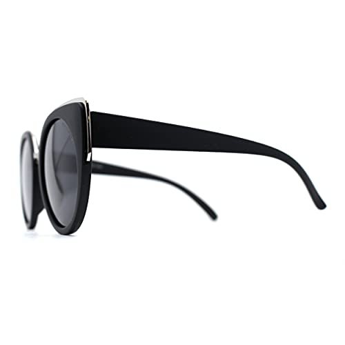 SA106 Womens Polarized Lens Mod Goth Cat Eye Fashion Retro Sunglasses3