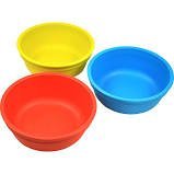 Re-Play Bowls, Red, Blue & Yellow, 3-Count