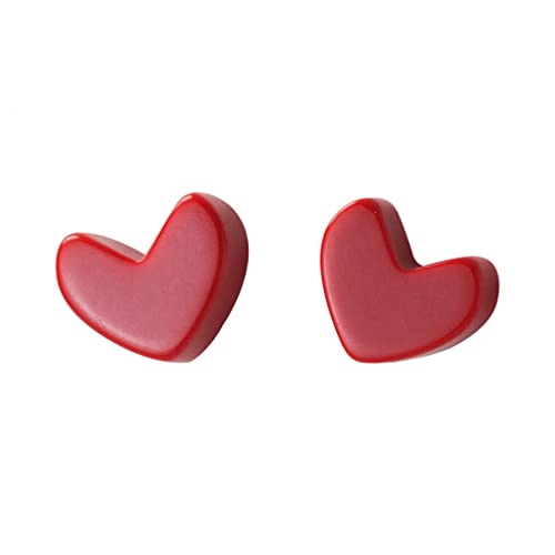 Jewelry Women Tiny Small Heart Stud Earrings Love For Lady