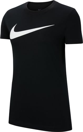 Nike Damen W Nk Df Park20 Tee Hbr T-Shirt, Black/White, M EU