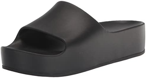 NINE WEST Women's Pool Slide Sandal, Black, 9