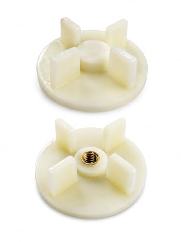Image of Wonder Star Nylon Coupler Set for Preeti Mixer Grinder, Motor and Jar Coupler with Brass Insert, Compatible with Trio, Eco Plus, Chef Pro, Popular Models, White, Pack of 2