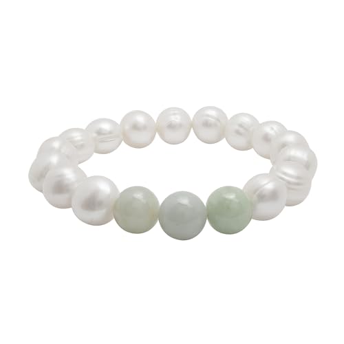 Freshwater Pearl and Jade Bracelet, Jade