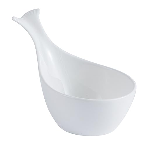 Cabilock White Ceramic Sauce Bowl Small Plate Fruit Bowl Serving Dish Multifunctional Relish Plate