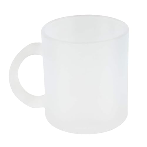 Set de 12 mugs de vidrio esmerilado 11oz para sublimación miniatura 2