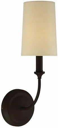Crystorama Libby Langdon Sylvan 1 Light Dark Bronze Sconce