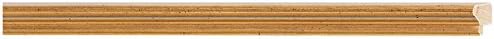 Picture Frame Moulding (Wood) 100ft Bundle - Traditional Gold Finish - 0.5" Width - 5/16" Rabbet Depth
