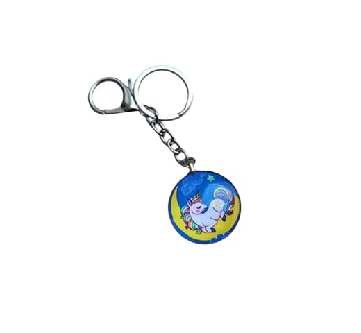 Porte-clés licorne en verre pour filles : ne perdez plus jamais vos clés dans le sac