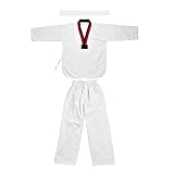 Uniforme de taekwondo pour enfants Fafeims, entièrement en coton, vêtements de sport, uniforme d'élève de karaté (120)