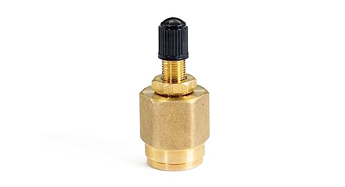 Image of 1 /2 inch Air Line to Schrader Valve Brass Compression Fitting