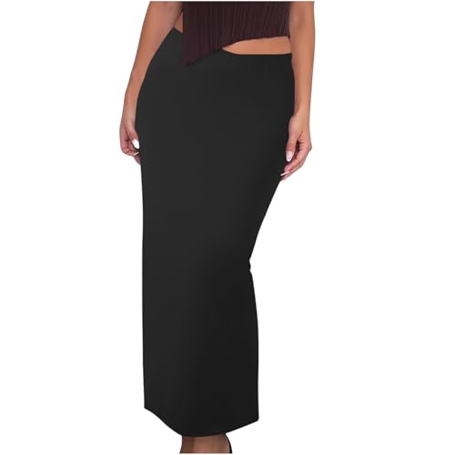 HGps8w Women's Bodycon Mermaid Maxi Skirts Dressy Casual High Waisted Elegant Business Casual Cocktail Party Long Skirt