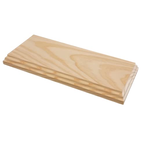 Socle en bois rectangulaire - pin massif brut, peut être peint 29*13 cms.