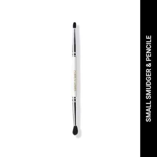 Image of Cuffs N Lashes Dual Makeup Brush | 2-in-1 Small Smudger &Pencil Brush 05 | Precision Eye Makeup Tool for Blending, Smudging &Defining | Soft Premium Bristles | Travel Friendly Eye Brush