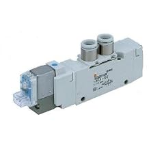 SMC VQZ2151-5YZ1 2 POSITION, 5 PORT, BASE MOUNTED, OPERATED AIR CONTROL VALVE, SINGLE SOLENOID, SOLENOID