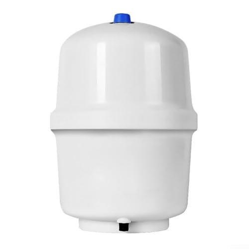 Qualoramall Tanque de almacenamiento de agua RO presurizada de 3.2 galones con válvula de bola para sistema de ósmosis inversa en el hogar Carcasa de filtro blanco 19.5x10.8x10.8cm(2)