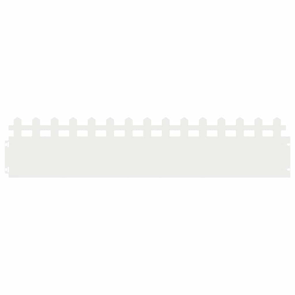 EBZFASO Steel Lawn Edging, Lawn Borders 103 0.05 22cm Fle ible For Garden(White,20 Set)
