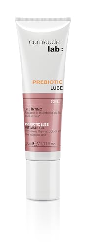 Cumlaude Lab - Prebiotic Lube, Gel Íntimo, con Aceite de Árbol de Té y Ácido Láctico, Hidrata y Respeta la Microbiota, Previene Molestias Íntimas, Hipoalergénico, Sin Perfume - 30 ml