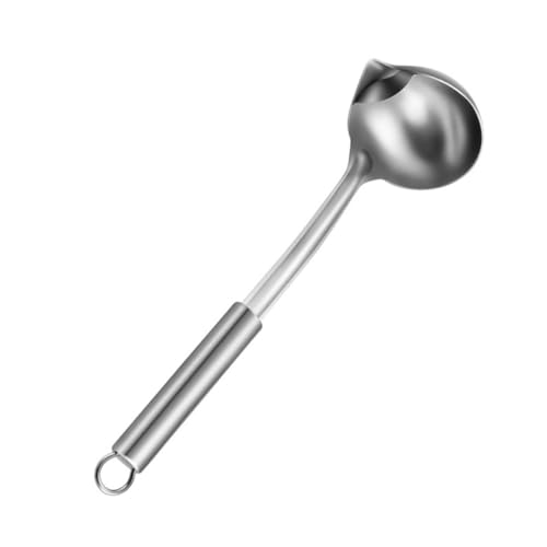 TOPBATHY Separador De Aceite Cuchara De Cocina Filtro De Acero Inoxidable Mango Cómodo 1 Unidad