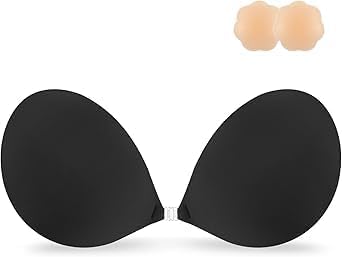 grilix Adhesive Strapless Bra for Women Sticky Invisible Push up Silicone Bra for Backless Dress 2025 Upgraded Clasp Bras. (in, Alpha, M, 1 Months, A, 34, Regular, Black)-picture-41