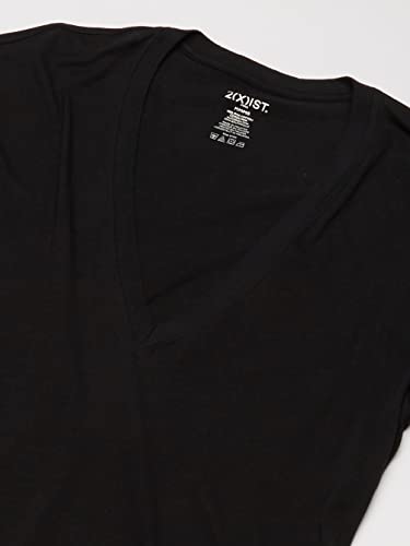 2(X)IST Men\'s Pima Cotton Slim Fit Deep V-Neck T-Shirt,Black,Large - Thumbnail 4
