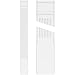 Ekena Millwork PILP10X082FL02-2 Fluted PVC Pilaster w/Decorative Capital & Base (Pair), 10"W x 82"H x 2"P, Factory Primed
