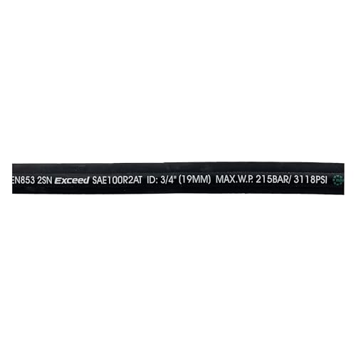 Image of Haichy 15611-12-12-RW Hydraulic Hose Swivel Assembly 3 /4 inch Hydraulic Hose with Male NPT X Male NPT, 84 inch Long (3118 psi)