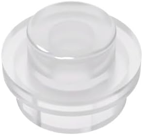 Gobricks 6141 Circular Plate Plate Round 1x1 with Solid Stud 50 Pieces GDS-615 Compatible with Lego Building Blocks Color:Trans-Clear