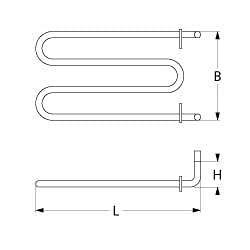 Cookmax Heizkörper 1500W – 220V, 225x278x37mm, M4 Anschluss, Für 255009 & 255017