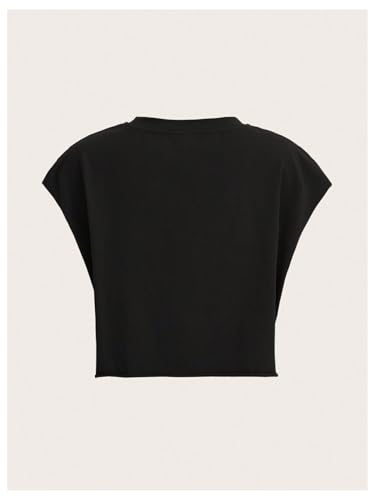 Image of GORGLITTER Women's Cap Sleeve Graphic Tee Y2k Oversized Sleeveless Crop Top