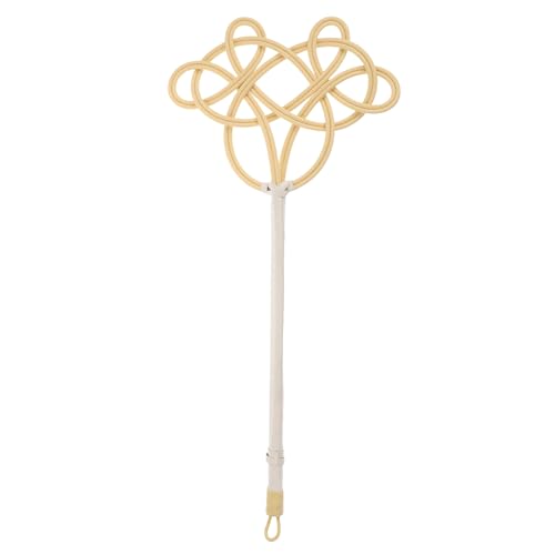 Artibetter Long Handle Rug Duster and Quilt Beater Tool with Imitation Rattan Weave, Carpet and Quilt Cleaning Dust Removal Tool for Home Use and Bedding Maintenance