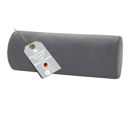 XDREAM Nackenrolle aus ergonomischem Visco-Schaumstoff | Kissen-Rolle für Nacken, Knie & Yoga | Memory Foam Kissen | waschbarer Bezug | Öko-Tex...