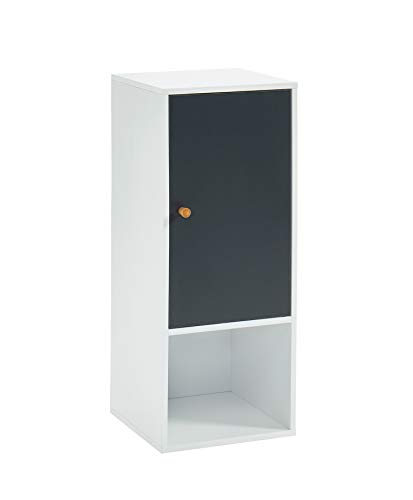 Baita Max Wall Mounted Bathroom Storage Unit, White and Grey, 30 x 29.5 x 73 cm Baita Max Wall Mounted Bathroom Storage Unit, White and Grey, 30 x 29.5 x 73 cm