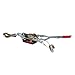 Wire Rope Hand Power Puller and Winch - Manual 2 Ton Capacity for Industrial Lifting and Tightening - Hardened Heavy Duty Steel Construction with Double Hook Design (4T)