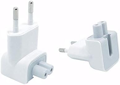 2 Pack US to Europe Plug Converter Travel Charger Adapter Wall Outlet EU European Connector Duck Head for MacBook Mac Pro MBA Retina MagSafe Apple Phone Pad Tablet Mini Air Power Brick