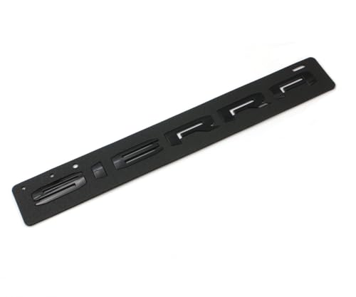 Image of 4PCS Gloss Black AT4 Emblem Sierra Letters Compatible with 2019-2024 Sierra 1500 (Gloss Black)