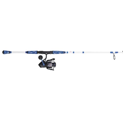 PENN Fishing Battle Spinning Reel and Fishing Rod Combo, black/white/blue, 4000 reel size - 7' - medium - 1pc (BTLIII4000LE701M)