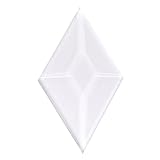 Beveled Glass 1-1/2 Inch X 2-1/2 Inch Diamond for Stained Glass - 30 Pieces