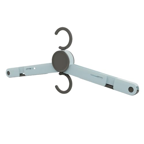 DSUTMLE cintres 3 Pac Voyage Pliant Hangle De Vêtements Portables Hangle De Vêtements en Plastique Bold Soux De Séchage -Bleu Gris