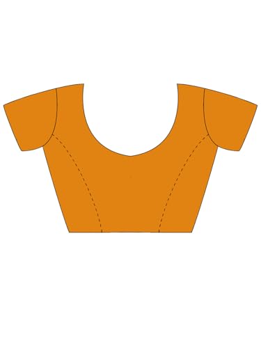 Image of AKHILAM Women's Georgette Solid Ready To Wear one Minute Saree With Unstitched Blouse Piece