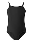Stelle Leotards for Girls Black Ballet Dance Gymnastics Leotard Unitard Tumbling Outfit(Black,XXS)