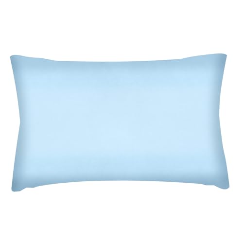 WIYETY Mini almohada para siesta para niños, con funda de almohada de algodón, mini almohada para viajes, cojín suave, almohada para siesta infantil, cojín para niños (azul, 28 cm x 17 cm)