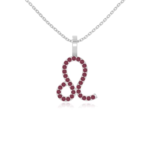 Natural Gemstones Zodiac Pendant Necklace for Women in 925 Silver/ 18K Yellow/Rose Gold Vermeil, Birthstone Jewelry Gifts for Her Birthday, Wedding Anniversary, Christmas, Graduation, Mothers Day, Valentines