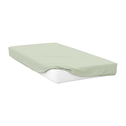 Belledorm Sábana bajera ajustable extra profunda de percal, verde manzana, Talla única Cover
