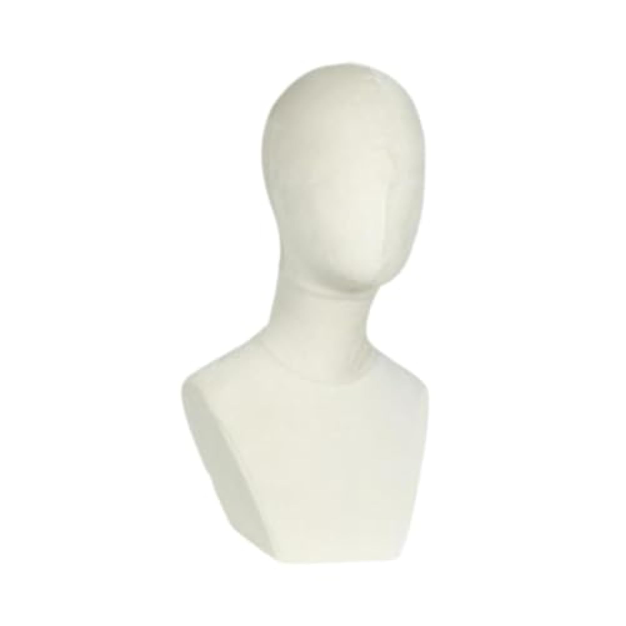 Wig Display Model Head Mannequin Stand for Hat and Wig Cap, White
