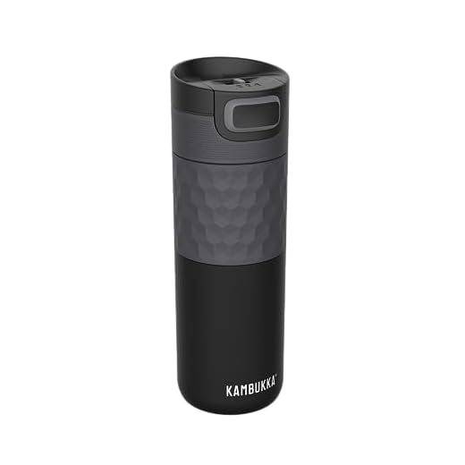 Kambukka termo ETNA GRIP Black Steel, acero inoxidable 500 ml