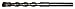 Cle-Line C21039 SDS-Plus Carbide-Tipped Masonry Drill, High Speed Steel with Carbide Tip, Steam Oxide Finish, Reduced Shank, 118-Degree Radial Point, 3/8" Drill Diameter
