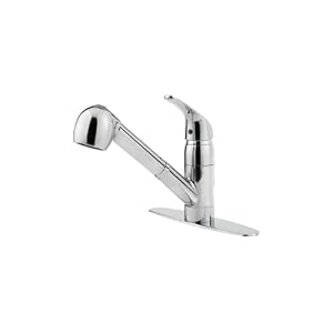 Pfister G13310CC Pfirst Series 1-Handle Pull-Out Kitchen Faucet in Polished Chrome, Water-Efficient Model Pfister G13310CC Pfirst Series 1 Handle Pull Out Kitchen Faucet in Polished Chrome Water Efficient Model