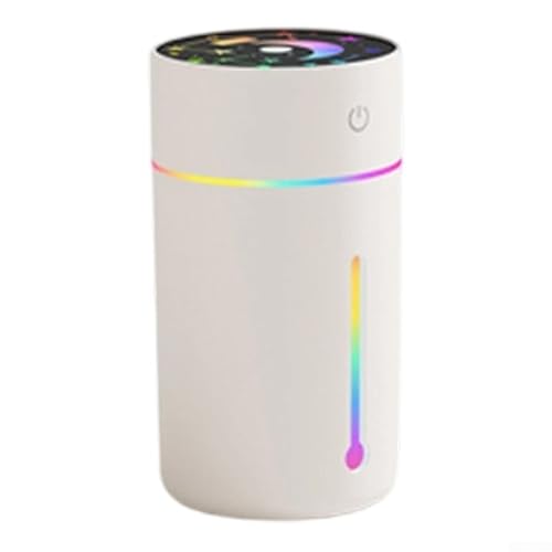 Mini humidificador para dormitorio, 320 ml, silencioso, con luz nocturna LED, funcionamiento de oficina, para el hogar, USB, coche, frío (blanco) Mini humidificador para dormitorio, 320 ml, silencioso, con luz nocturna LED, funcionamiento de oficina, para el hogar, USB, coche, frío (blanco)